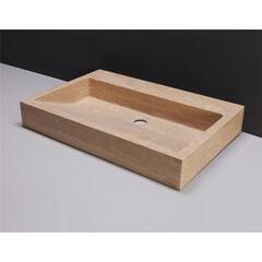 Forzalaqua Palermo 80 Natural Stone Basin Travertine Modern Bathroom