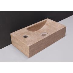 Forzalaqua Venetia Cloakroom Natural Stone Basin Travertine High Quality Bathroom Washbasin