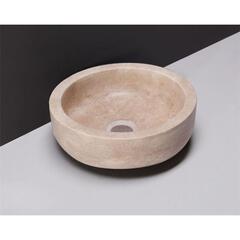 Forzalaqua Verona XS Elegant Natural Bathroom Stone Wash Basin Travertine