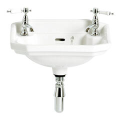 Granley White Basin Baby 2 Tap Hole Bathroom Accessory