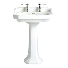 Granley High Quality Traditional Design White Bathroom Basin Standard And Pedestal