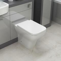 BC Square Contemporary Back To Wall Pan with Soft Close Toilet Seat