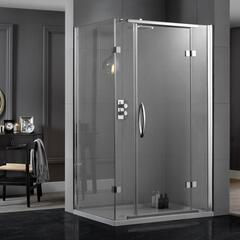 Product image for Inline Hinged Shower Door 2 Sided Shower Enclosure