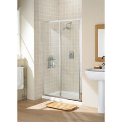 Lakes Shower Door White Framed Slider