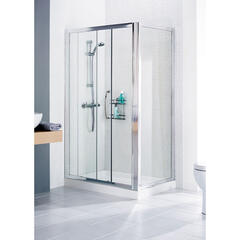 Lakes Silver Framed Shower Door Side Panel Fashionable Bathroom