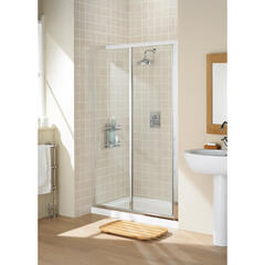 Lakes White Framed Sliding Shower Door And Side Panel Enclosure High Quality