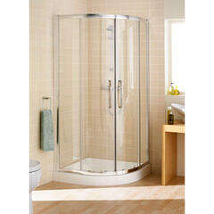 Silver Semi Framed Single Rail Quadrant Amazing Value Stylish Bathroom Accessory