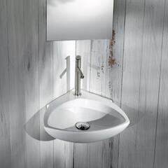 Tilly Corner Wall Hung Mounted Bathroom And Cloakroom Wash Basin