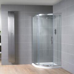 Product image for Venturi 8 Offset Quadrant Shower Enclosure Single Door 8mm Glass Easy Clean Various Sizes