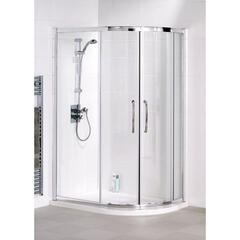 White Semi Framed Quadrant Shower Cubicle Ellegant Bathroom