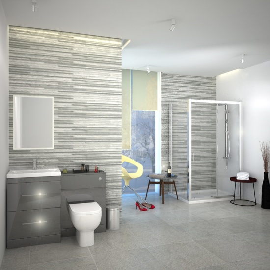 Romano Deluxe 1200 Sliding Shower Door for Wall to Wall Installation  Extra Product Image For Romano Deluxe 1200 Sliding Shower Door For Wall To Wall Installation Recess 4