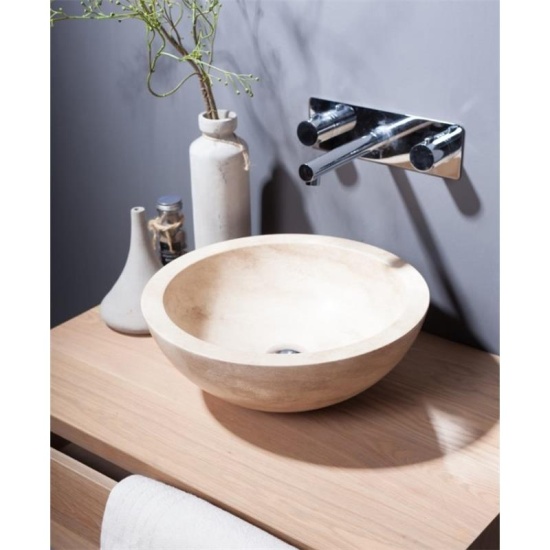 Forzalaqua Roma Natural Stone Basin Travertine Extra Product Image For Forzalaqua Roma Natural Stone Basin Travertine 2
