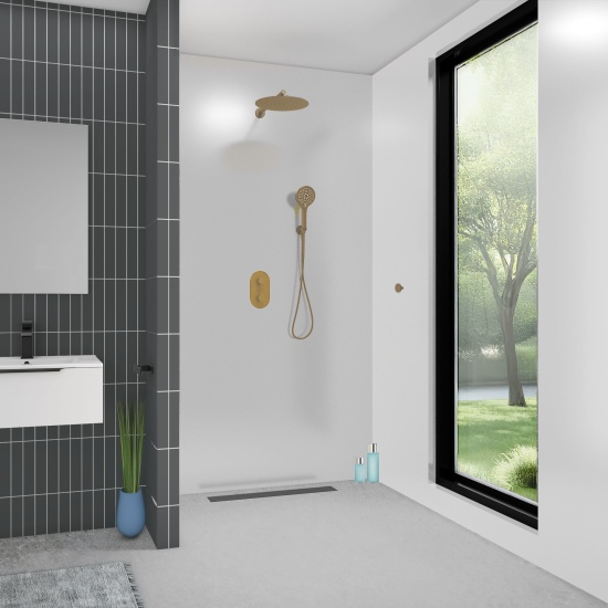 wet Wall Mirror Gloss hydroPanel 1200mm (Colour Options)