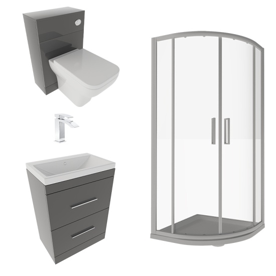 Patello Grey 800 Quadrent Shower suite Patello Grey 800 Quadrent Shower suite