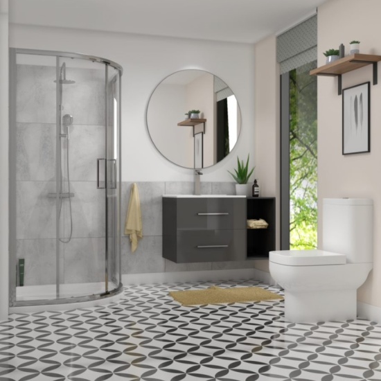 Sonix 890 Grey Wall Hung Unit Extra Product Image For Sonix Grey Wall Hung Unit 2