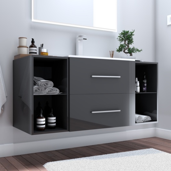Sonix 1170 Grey Wall Hung Unit