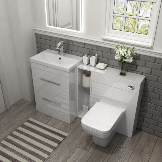 Patello 1400 Vanity Furniture Set White Extra Product Image For Patello 1400 Vanity Furniture Set White 1