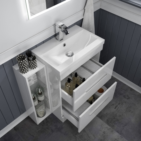 Patello 60 Vanity And 200 Filler unit White