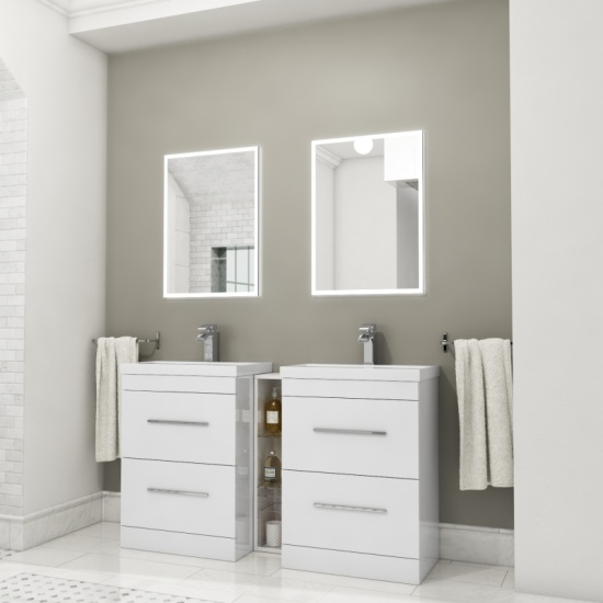 Patello 1400mm Double Vanity Unit White Patello 1400mm Double Vanity Unit White