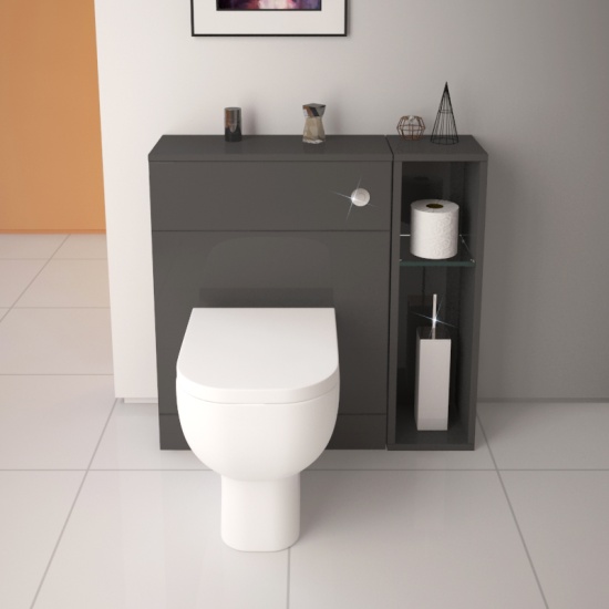 Patello Back To Wall 800mm Combination Unit Grey Extra Product Image For Patello Back To Wall 800Mm Combination Unit Grey 4