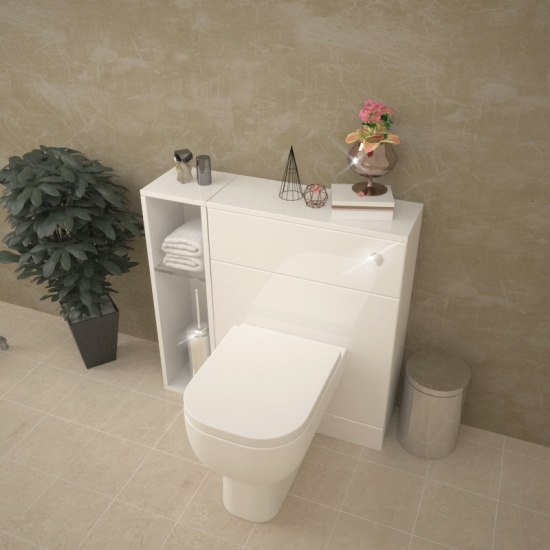 Patello Back To Wall 800 Combination Unit White Extra Product Image For Patello Back To Wall 800 Combination Unit White 2