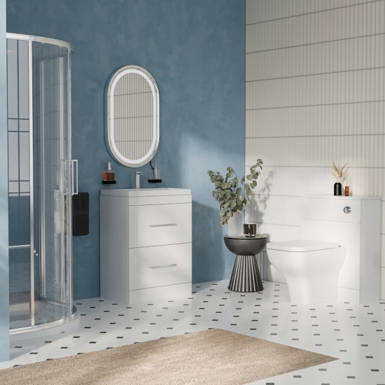 Patello White 800 Quadrent Shower suite