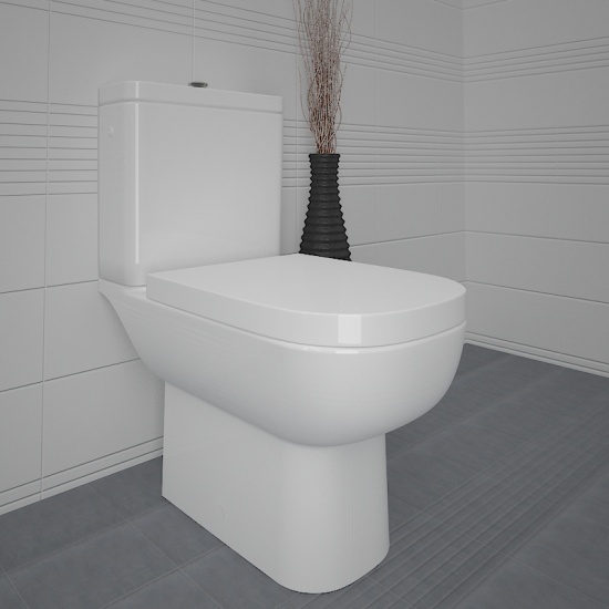 Sonix Close Coupled Toilet with Cistern and Soft Close Seat Extra Product Image For Sonix Close Coupled Toilet With Cistern And Soft Close Seat 2