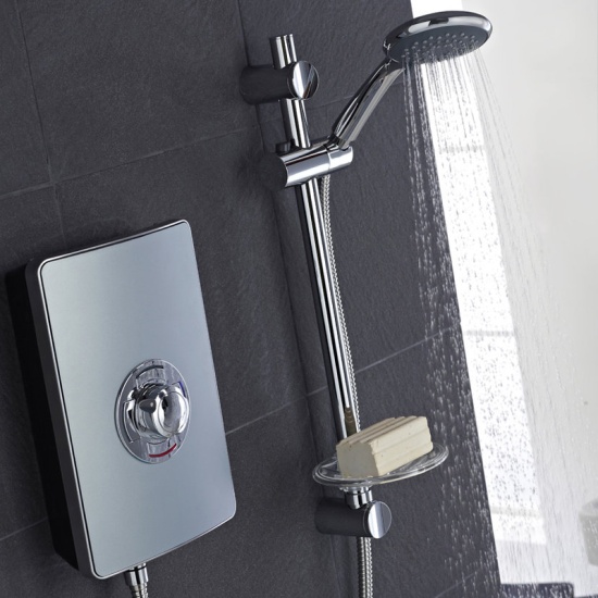 Elegance Electric Shower 9.5kW metallic and chrome