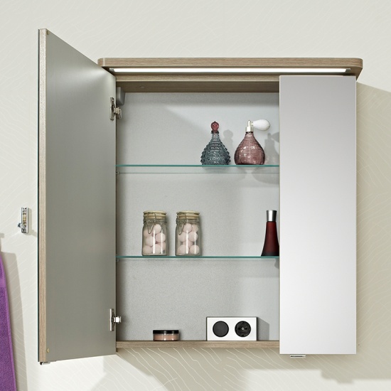 Balto Bathroom Mirror Medicine Cabinet 2 Doors Including Shaver Socket