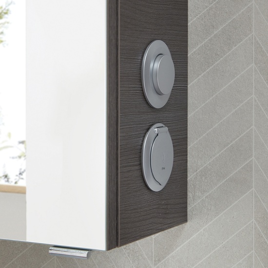 Balto 850mm Mirror Cabinet 3 Doors Including Light Canopy and Power Socket Balto 850mm 3 Door Bathroom Mirror Cabinet (Light Canopy and Power Socket)