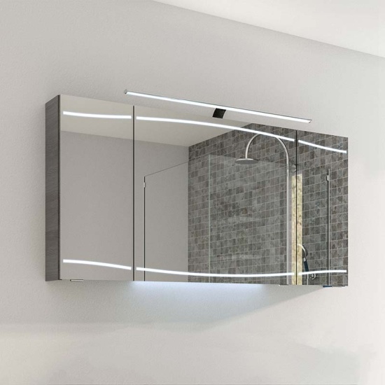 Cassca Mirror Cabinet LED 3 Door Lighting with Shaver Socket Extra Product Image For Cassca 3 Door Bathroom Cabinet with Mirror with LED Lighting and Shaver Socket 2