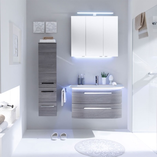 Contea Bathroom Wall Hung Vanity Unit 2 Drawers