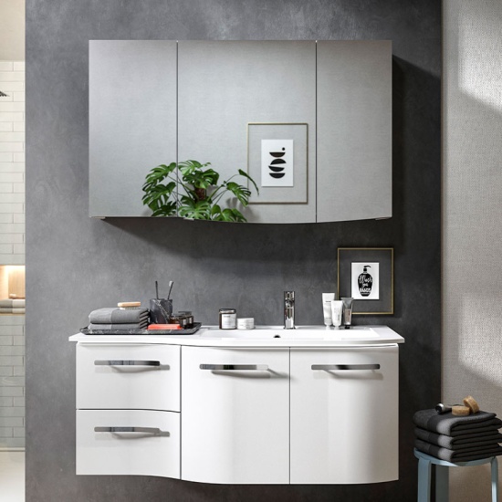 Contea Bathroom Wall Hung Vanity Unit 2 Doors 2 Drawers