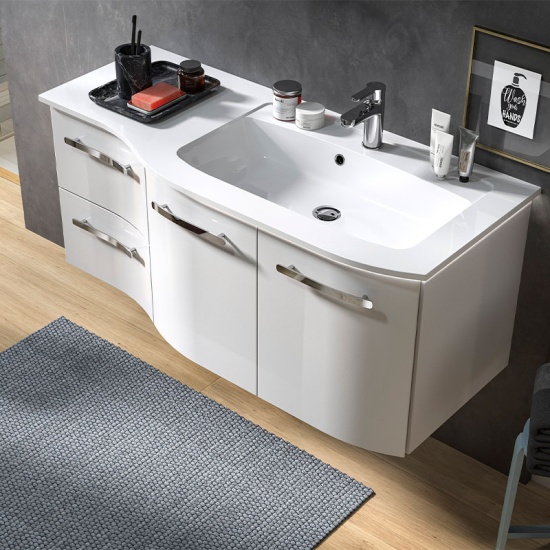 Contea Bathroom Wall Hung Vanity Unit 2 Doors 2 Drawers Contea Bathroom Wall Hung Vanity Unit 2 Doors 2 Drawers