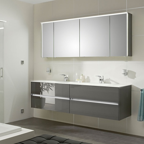 Solitaire 6010 1820 4 Drawer Double Basin Vanity Unit