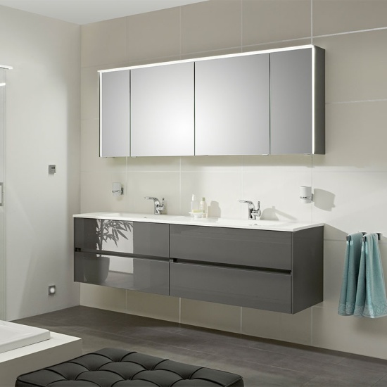 Solitaire 6010 1820 4 Drawer Double Basin Vanity Unit