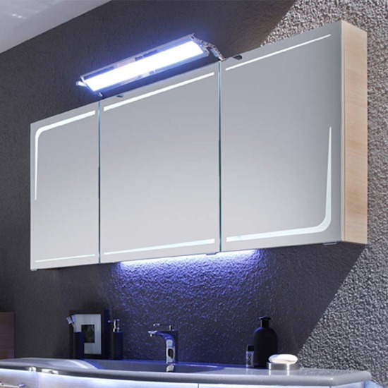 Solitaire 7005 2/3 Door Mirror Cabinet LED lights in mirror Solitaire 7005 2/3 Door Bathroom Mirror Cabinet with LED lights