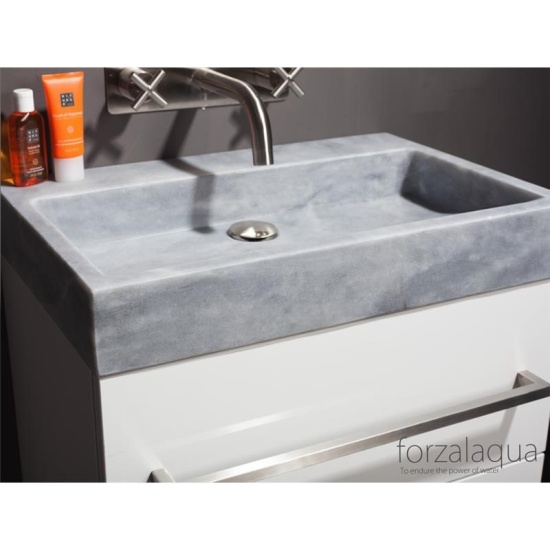 Forzalaqua Palermo 60 Natural Stone Basin Cloudy Marble Extra Product Image For Forzalaqua Palermo 60 Natural Stone Basin Cloudy Marble 2