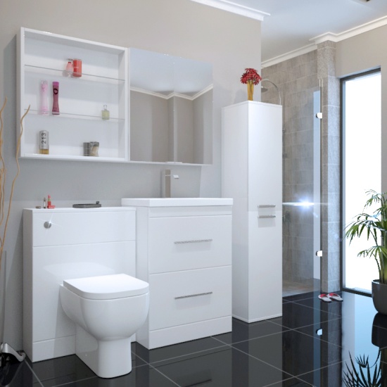 Patello Tall Boy Storage White Extra Product Image For Patello Tall Boy Storage White 5