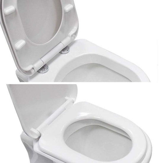 Compact Luxury Rounded D Shape Soft Close Top Fix Toilet Seat Extra Product Image For Compact Luxury Rounded D Shape Soft Close Top Fix Toilet Seat 2