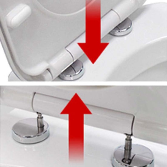 Compact Luxury Rounded D Shape Soft Close Top Fix Toilet Seat Extra Product Image For Compact Luxury Rounded D Shape Soft Close Top Fix Toilet Seat 3