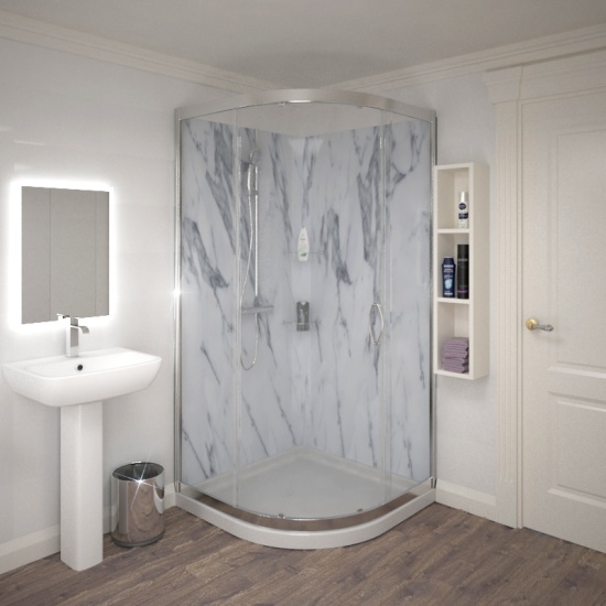 Laguna Small 1200 Corner Bath and 800 Single Door Quadrant Shower Suite Extra Product Image For Laguna Small 1200 Corner Bath And 800 Single Door Quadrant Shower Suite 2