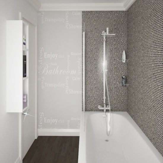 Daniel Small Bath With Screen and  4 piece Set Bathroom Suite Extra Product Image For Daniel Small Bath With Screen And 4 Piece Set Bathroom Suite 4