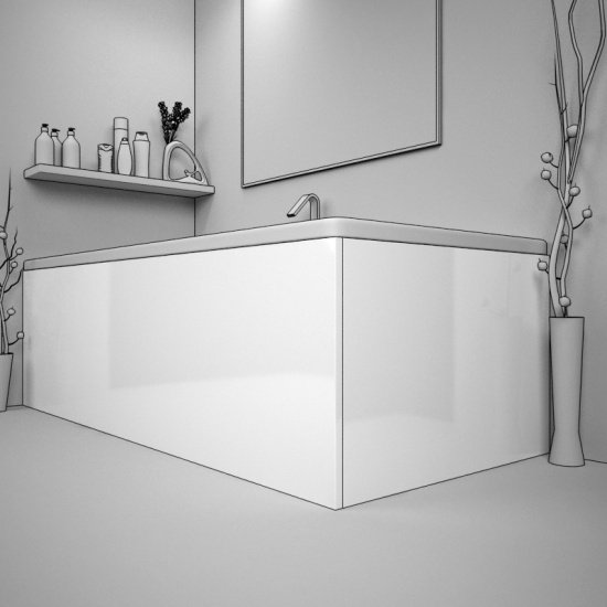 Luxury White Bath Panels White bath panel