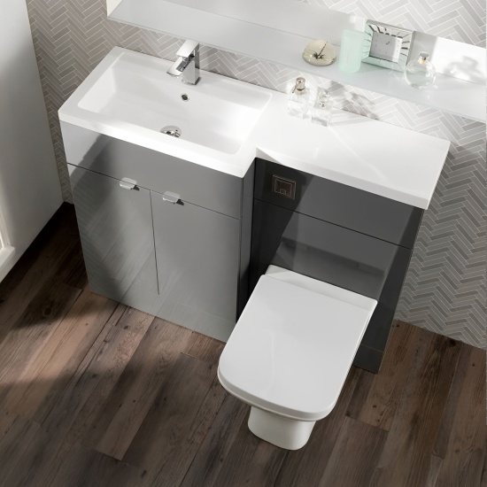 1200 Bathroom Combination Vanity and Toilet Unit and Basin (colour options)