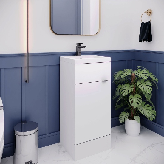400mm Full Depth Vanity Unit & Basin