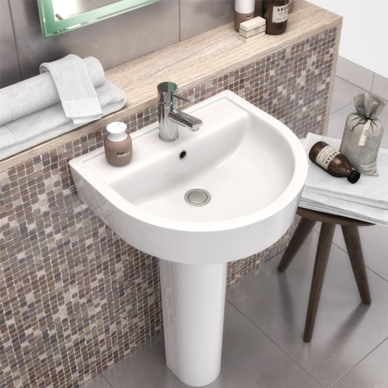 Luna 520mm Basin & Pedestal
