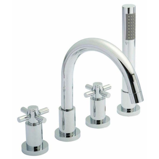 Cross Head Tec 4 Tap Hole Bath Mixer