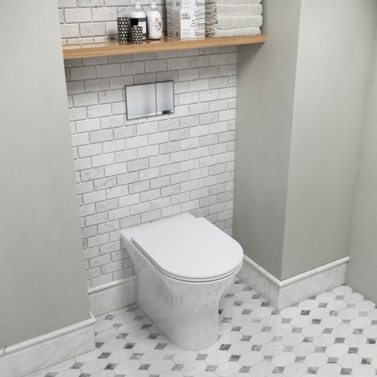 Patello Rimless Back To Wall Toilet and Ultra Thin Soft Close Quick Release Seat Extra Product Image For Patello Rimless Back To Wall Toilet And Ultra Thin Soft Close Quick Release Seat 3