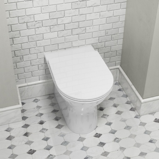 Patello Rimless Back To Wall Toilet and Ultra Thin Soft Close Quick Release Seat Extra Product Image For Patello Rimless Back To Wall Toilet And Ultra Thin Soft Close Quick Release Seat 2